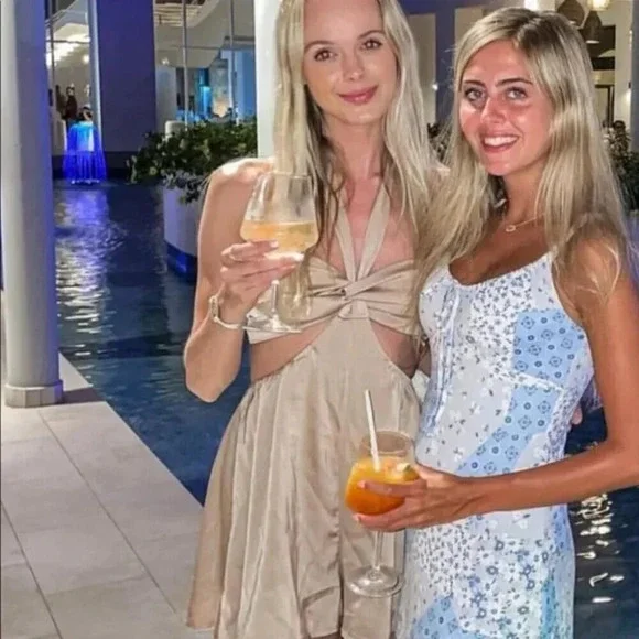 Princess Polly Candice Satin Effect Romper NWT Brown Size 8 - Picture 4 of 7